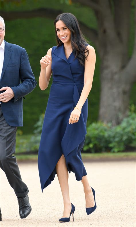 meghan self portrait dress dior clutch|Every Single Outfit Meghan Markle Wore on Her Royal Tour of.